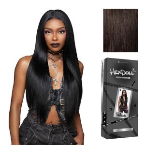 imageSensationnel HexDoll 13X4 Lace Wig  Lilith Lacefrontal Glueless Synthetic with Natural Density Preplucked Hairline 1 JETBLACK2 DARKBROWN