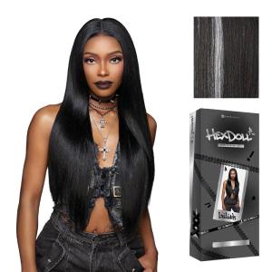 imageSensationnel HexDoll 13X4 Lace Wig  Lilith Lacefrontal Glueless Synthetic with Natural Density Preplucked Hairline 1 JETBLACKBALAYAGEPLATINUM