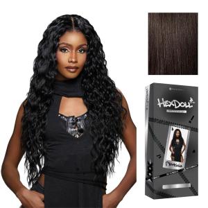 imageSensationnel HexDoll 13X4 Lace Wig  Morticia Lacefrontal Glueless Synthetic with Natural Density Preplucked Hairline 1 JETBLACK2 DARKBROWN