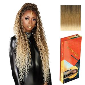 imageSensationnel Strand X Full Braided Lacewig  Unit 1 Boho Braid Style Hand Tied Kanekalon HD Glueless Wig 1 JETBLACKSM427613