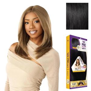 imageSensationnel Butta Lace Precut Wig  Unit 21 Glueless Extra Wide 5 Inch Deep Parting Synthetic Pre Tweezed Smaller Knot Hairline 1 JETBLACK1 JETBLACK