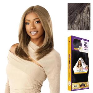 imageSensationnel Butta Lace Precut Wig  Unit 21 Glueless Extra Wide 5 Inch Deep Parting Synthetic Pre Tweezed Smaller Knot Hairline 1 JETBLACKSHBUTTERYBLONDE