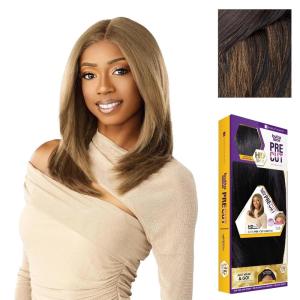 imageSensationnel Butta Lace Precut Wig  Unit 21 Glueless Extra Wide 5 Inch Deep Parting Synthetic Pre Tweezed Smaller Knot Hairline 1 JETBLACKSHGOLDENWALNUT