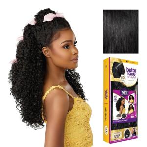 imageSensationnel Butta Lace Prestyled Wigs  Unit 7 Glueless 13x4 Hand Tied Deep Lace Part Synthetic Preplucked Hairline 1 JETBLACK1 JETBLACK