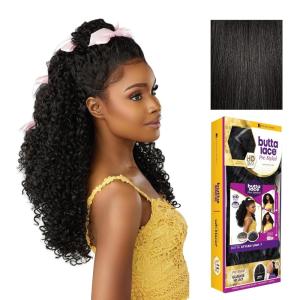 imageSensationnel Butta Lace Prestyled Wigs  Unit 7 Glueless 13x4 Hand Tied Deep Lace Part Synthetic Preplucked Hairline 1 JETBLACK1B OFFBLACK
