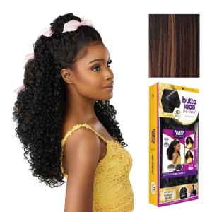 imageSensationnel Butta Lace Prestyled Wigs  Unit 7 Glueless 13x4 Hand Tied Deep Lace Part Synthetic Preplucked Hairline 1 JETBLACKBALAYAGECHOCOLATE