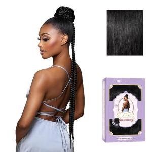 imageSensationnel Glamora Glam Updo Hairpiece  Unit 4 Ready to Wear Synthetic Bun with Adjustable Drawstring Cap 1 JETBLACK1 JETBLACK