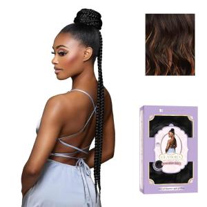 imageSensationnel Glamora Glam Updo Hairpiece  Unit 4 Ready to Wear Synthetic Bun with Adjustable Drawstring Cap 1 JETBLACKF1B30