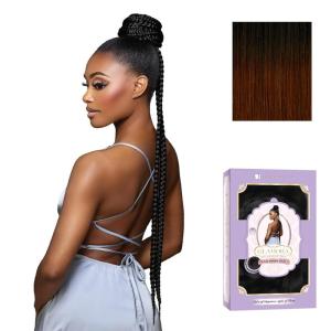 imageSensationnel Glamora Glam Updo Hairpiece  Unit 4 Ready to Wear Synthetic Bun with Adjustable Drawstring Cap 1 JETBLACKSM2COPPER