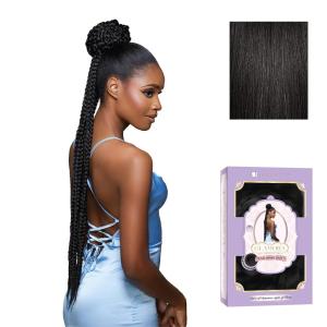 imageSensationnel Glamora Glam Updo Hairpiece  Unit 5 Ready to Wear Synthetic Bun with Adjustable Drawstring Cap 1 JETBLACK1B OFFBLACK