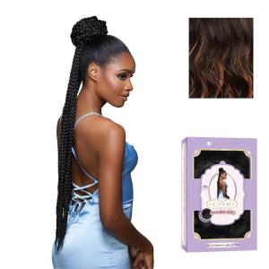 imageSensationnel Glamora Glam Updo Hairpiece  Unit 5 Ready to Wear Synthetic Bun with Adjustable Drawstring Cap 1 JETBLACKF1B30