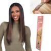image:imageSensationnel Everly Clip in  straight 7 piece Remy human hair seamless silicone weft with butterfly technology 18 Inch 1812274 MEDBROWN