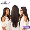 image:imageSensationnel What Lace 13X6 Wigs  Morgan Lacefrontal Hand Tied Glueless Synthetic with Natural Density Preplucked Hairline 1B OFFBLACK1B OFFBLACK