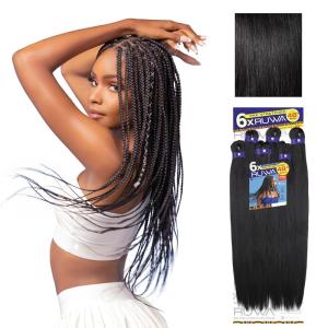image:imageSensationnel Ruwa Prestretched Braiding Hair  6x 48 Inch Water Repellent Kanekalon Fast Dry Synthetic Sports Itch Free 1 JETBLACK1 JETBLACK