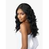 image:imageSensationnel Butta Lace Hhm Wigs  Deep Wave 20 Inch Human Hair Blend Extra Wide 5 Inch Parting Preplucked Hairline Glueless Lacefront BALAYAGECARAMELMPSANDYBLONDE