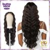 image:imageSensationnel Butta Lace Hhm Wigs  Loose Crimp 28 Inch Human Hair Blend Extra Wide 5 Inch Parting Preplucked Hairline Glueless Lacefront BALAYAGEPLATINUMBALAYAGEPLATINUM