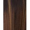 image:imageSensationnel Butta Lace Hhm Wigs  Loose Curly 32 Inch Human Hair Blend Extra Wide 5 Inch Parting Preplucked Hairline Glueless Lacefront BALAYAGECHOCOLATEBALAYAGEHAZELNUT