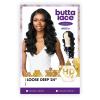 image:imageSensationnel Butta Lace Hhm Wigs  Loose Deep 24 Inch Human Hair Blend Extra Wide 5 Inch Parting Preplucked Hairline Glueless Lacefront MPSANDYBLONDEMPWINE