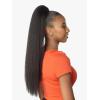 image:imageSensationnel Instant Pony Half Wig  Perm Yaki 24 inch Synthetic Ponyaail and Updo Styles with Adjustable Drawstring for Seamless 2 DARKBROWN2 DARKBROWN