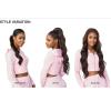 image:imageSensationnel Instant Updown Halfwig Pony  Unit 4 4 Style in 1 Half Wig and Pony Wrap 1 JETBLACKT2BG