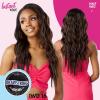 image:imageSensationnel Instant Weave Half Wig  16 Synthetic Blendwig Adjustable Drawstring for Seamless Hair Blending 1B OFFBLACKT2COPPER