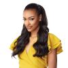 image:imageSensationnel Instant Weave Half Wig  4 Synthetic Blendwig Adjustable Drawstring for Seamless Hair Blending 1 JETBLACK2 DARKBROWN