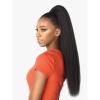 image:imageSensationnel Instant Pony Half Wig  Perm Yaki 24 inch Synthetic Ponyaail and Updo Styles with Adjustable Drawstring for Seamless 2 DARKBROWN2 DARKBROWN
