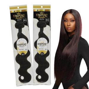 image:imageSensationnel Empire bundles body wave 10a tangle shed free human hair for weaving and sew in styles  2 pack 10 inch NATURAL613 BLONDE