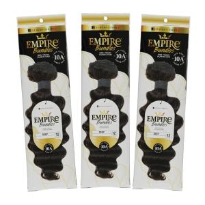 image:imageSensationnel Empire bundles deep 10a tangle shed free human hair for weaving and sew in styles  3 pack 10 inch NATURALBLACKNATURALBLACK
