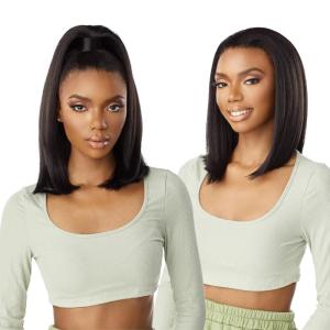 image:imageSensationnel Instant Updown Halfwig Pony  Iud 19 4 Style in 1 Half Wig And Pony Drawstring 1 JETBLACKT2COPPER