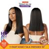 image:imageSensationnel Curls Kinksandco Kinkyedges Wig  Kinky Silk Pressed 18 Inch Y Part Lace Natural Kinkytexture Edged Hairline for Natural 3C to 4C Hair Textures 1 JETBLACKF1B27