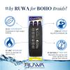 image:imageSensationnel Ruwa Prestretched Braiding Hair  3x Max 52 Inch Water Repellent Kanekalon Fast Dry Synthetic Sports Itch Free 1 Pack 1 JETBLACKSM27613