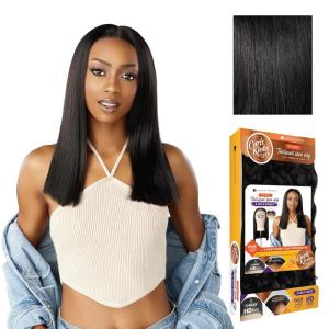 image:imageSensationnel Curls Kinksandco Kinkyedges Wig  Kinky Silk Pressed 18 Inch Y Part Lace Natural Kinkytexture Edged Hairline for Natural 3C to 4C Hair Textures 1 JETBLACK1 JETBLACK