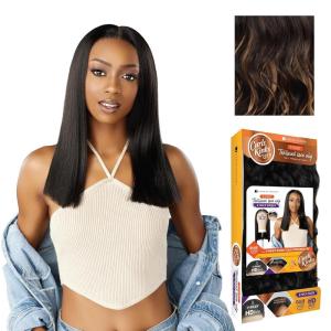 image:imageSensationnel Curls Kinksandco Kinkyedges Wig  Kinky Silk Pressed 18 Inch Y Part Lace Natural Kinkytexture Edged Hairline for Natural 3C to 4C Hair Textures 1 JETBLACKF1B27