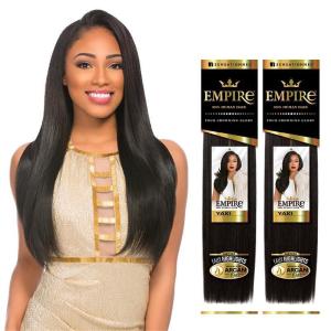 image:imageSensationnel Empire yaki human hair  Tangle Free Weaving for Quick Weave and Sew in Styles for Faux Highlights and Fauxmiddlepart Leave Out  2 Pack 14 inch T227613BLBG