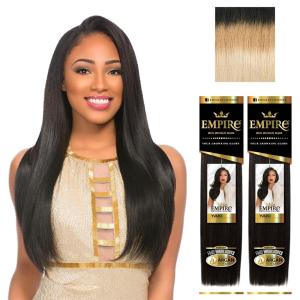 image:imageSensationnel Empire yaki human hair  Tangle Free Weaving for Quick Weave and Sew in Styles for Faux Highlights and Fauxmiddlepart Leave Out  2 Pack 14 inch T227613T227613