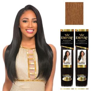 image:imageSensationnel Empire yaki human hair  Tangle Free Weaving for Quick Weave and Sew in Styles for Faux Highlights and Fauxmiddlepart Leave Out  2 Pack 14 inch T22761330 LIGHTAUBURN
