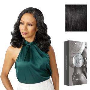 image:imageSensationnel Platinum Glow 13X6 Wig  Nadine Lacefrontal Glueless human hair blend Preplucked Hairline 1 JETBLACK1 JETBLACK