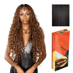 image:imageSensationnel Strand X Full Braided Lacewig  Unit 4 Hand Tied Boho Braid Style Kanekalon HD Glueless Wig 1 JETBLACK1B OFFBLACK