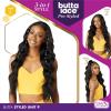 image:imageSensationnel Butta Lace Prestyled Wigs  Unit 9 Glueless 13x4 Hand Tied Lace Frontal Synthetic Preplucked Hairline 1 JETBLACKBALAYAGECHOCOLATE