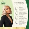 image:imageSensationnel Chicbob Lace Frontwig  Lob Unit 11 Face Framing Glueless Wig Wide 5 Inch Deep Part Synthetic Preplucked Hairline 1 JETBLACKHONEYBLONDE