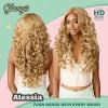 image:imageSensationnel Glamzy Lace Part Wig  Alessia Glueless Hand Tied Wider V Parting Synthetic Hair 1 JETBLACK1B OFFBLACK
