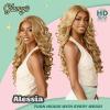 image:imageSensationnel Glamzy Lace Part Wig  Alessia Glueless Hand Tied Wider V Parting Synthetic Hair 1 JETBLACKBALAYAGEASHBLONDE