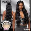 image:imageSensationnel HexDoll 13X4 Lace Wig  Roxane Lacefrontal Glueless Synthetic with Natural Density Preplucked Hairline 1 JETBLACK1B OFFBLACK