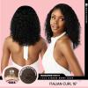 image:imageSensationnel Pearlish 13x4 Lace Frontal Wig  Italian Curl 16 inch Soft Virgin Remy 15A Human Hair Glueless Bleached Knots and Preplucked NATURALNATURALBLACK