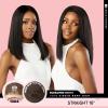 image:imageSensationnel Pearlish 13x4 Lace Frontal Wig  Straight 16 inch Soft Virgin Remy 15A Human Hair Glueless Bleached Knots and Preplucked 613 BLONDENATURALBLACK