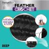 image:imageSensationnel PremToo Feather Crochet Braidinghair  Deep Human Hair Blend with Pre Seperated Strands for Boho Braids and Miracle Knots 14 inch 1 JETBLACKS1B30