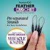 image:imageSensationnel PremToo Feather Crochet Braidinghair  Deep Human Hair Blend with Pre Seperated Strands for Boho Braids and Miracle Knots 14 inch 1 JETBLACK30 LIGHTAUBURN