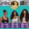 image:imageSensationnel PremToo Feather Crochet Braidinghair  Deep Human Hair Blend with Pre Seperated Strands for Boho Braids and Miracle Knots 14 inch 1 JETBLACKS430