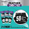 image:imageSensationnel PremToo Feather Crochet Braidinghair  Water Wave Human Hair Blend with Pre Seperated Strands for Boho Braids and Miracle Knots 14 inch 1 JETBLACK27 HONEYBLONDE
